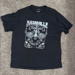 SHEIN Black Nashville Music City Tee
